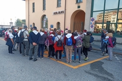 I pellegrini arrivati a piedi a Borgo S.D.